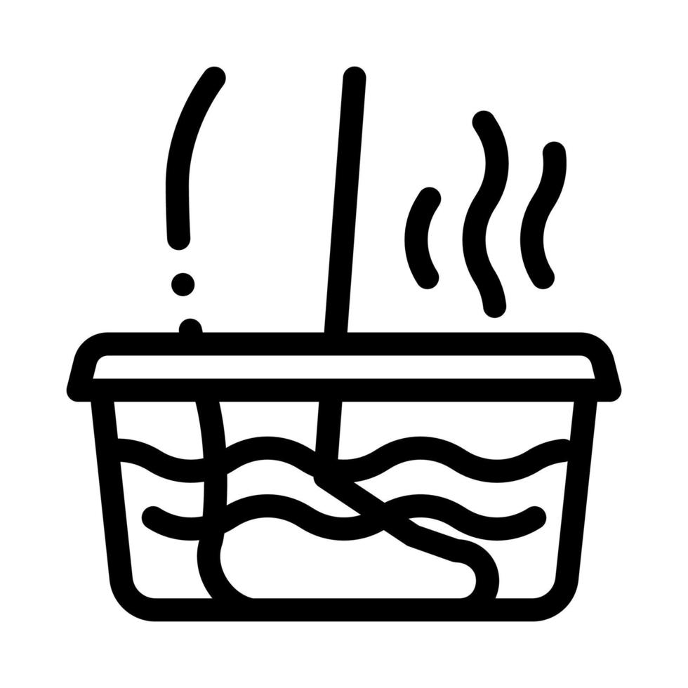 steaming foot bath icon vector outline illustration