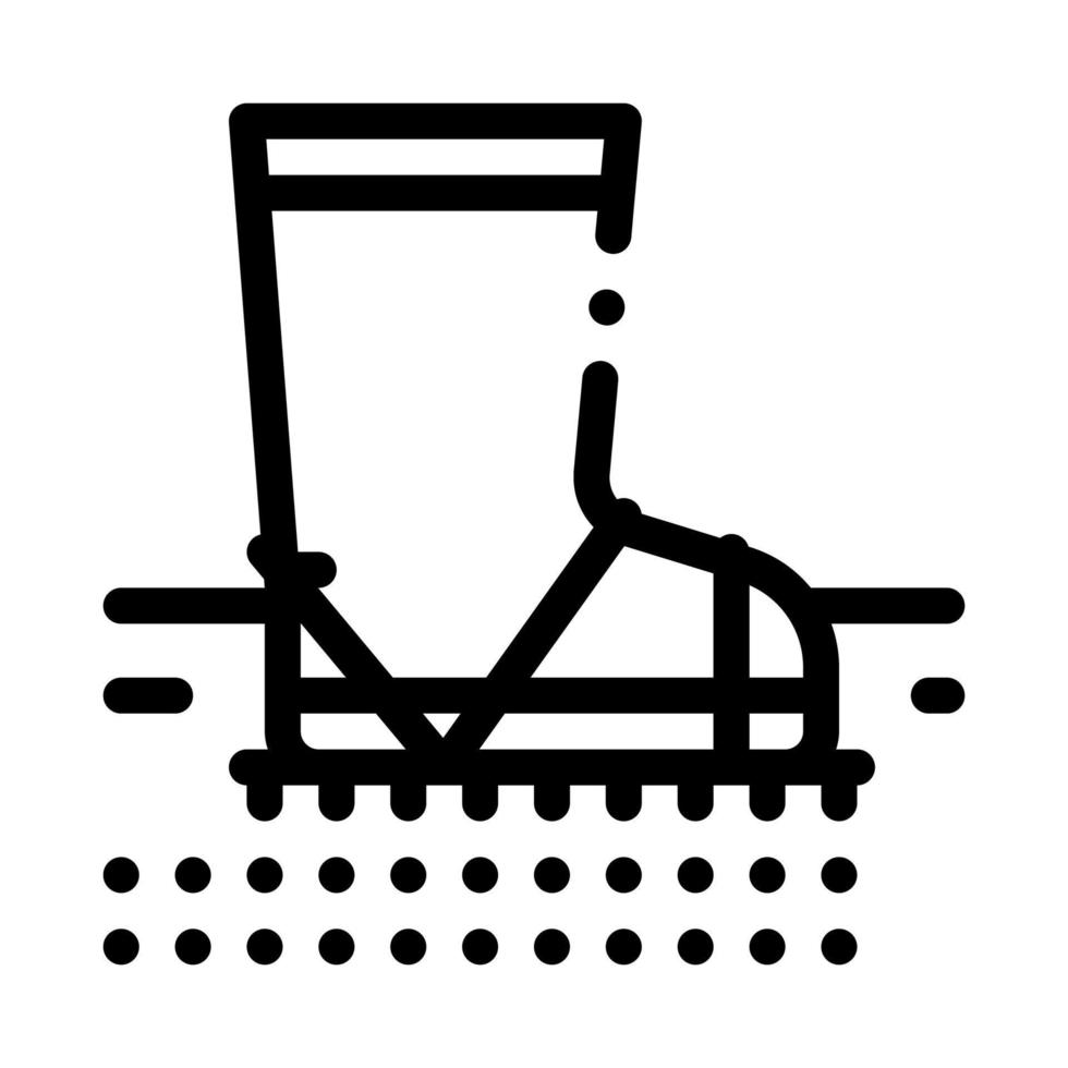 suelo de aireación con ilustración de contorno de vector de icono de arranque