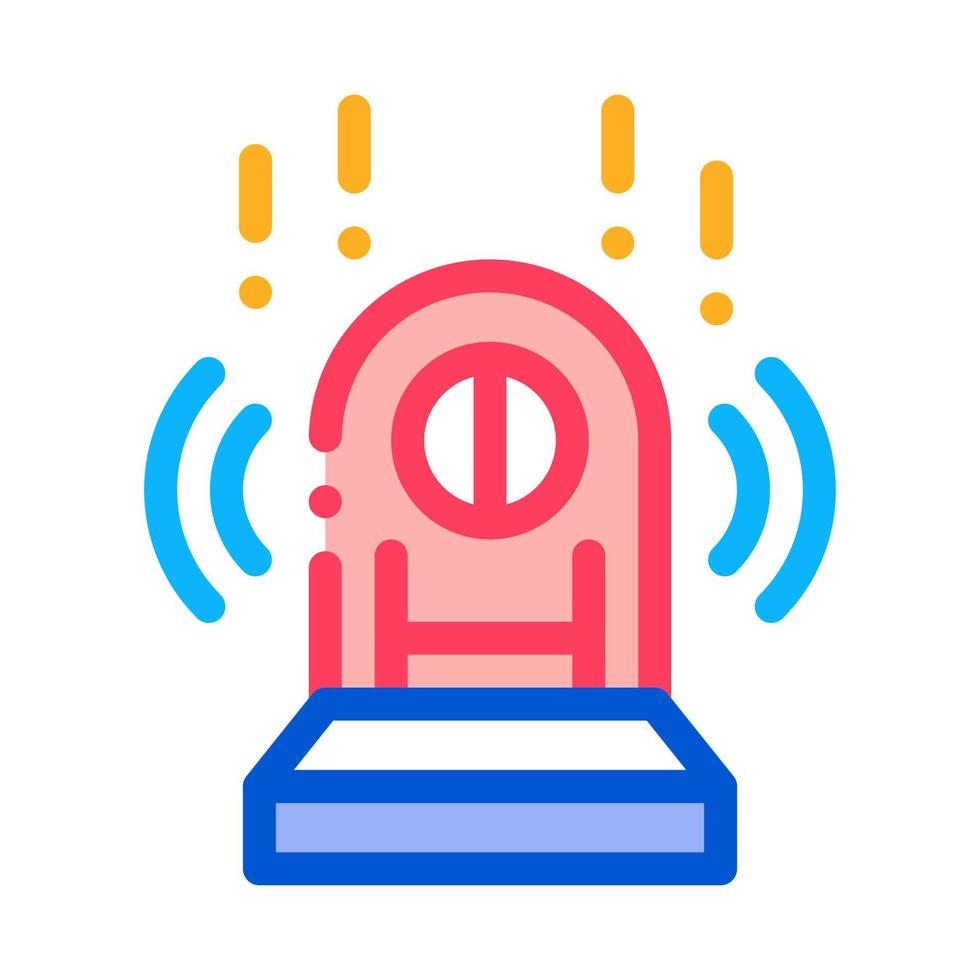 working door alarm icon vector outline illustration