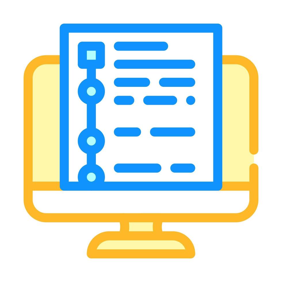 online educational test color icon vector illustration