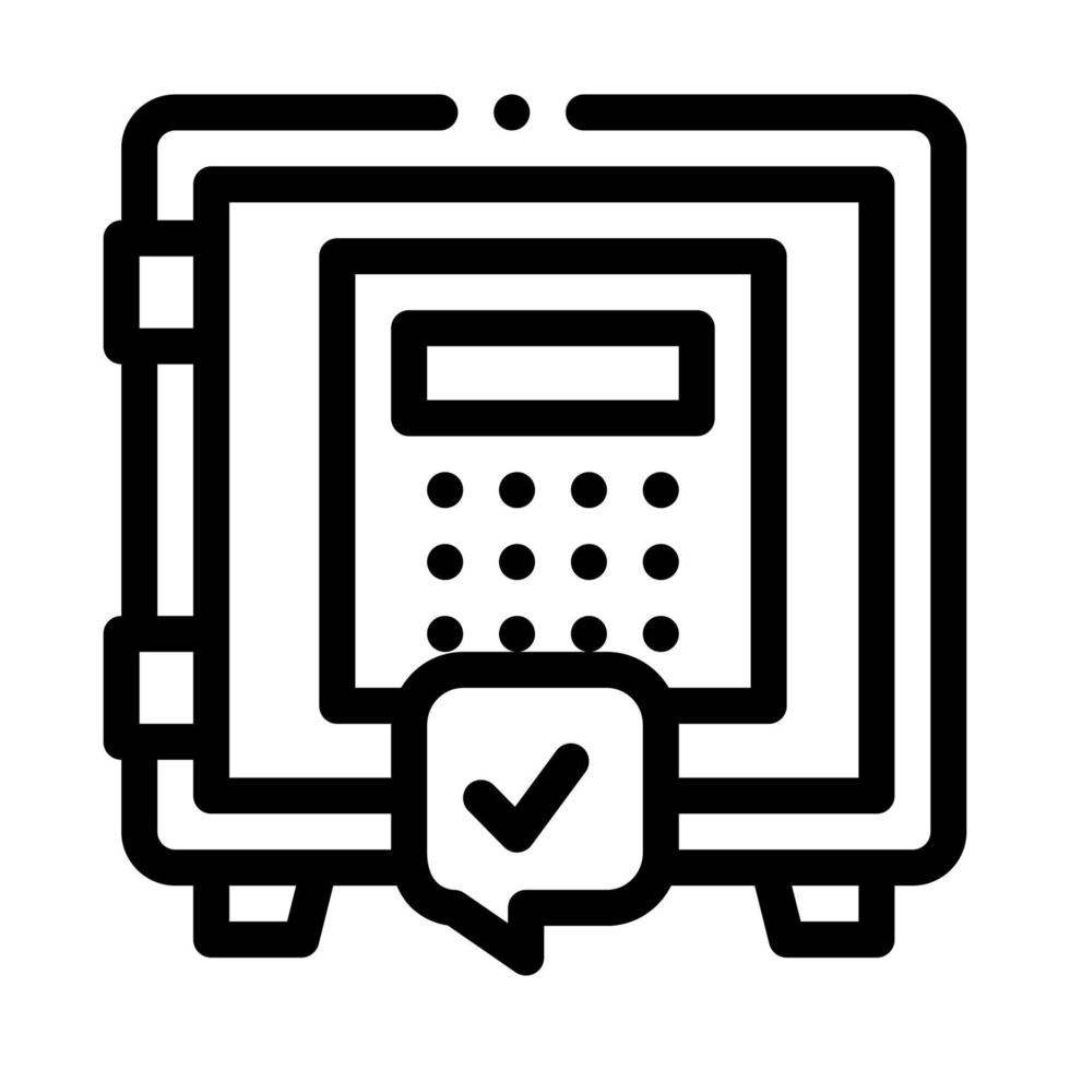 code safe icon vector outline illustration