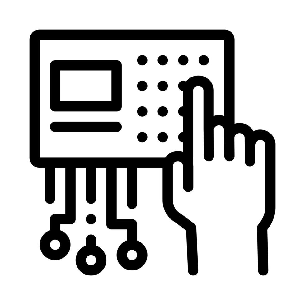 safe code set icon vector outline illustration