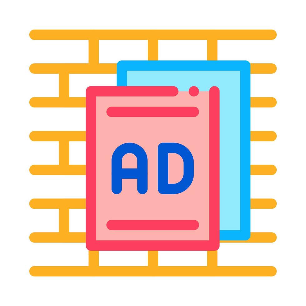 paper advertisements icon vector outline illustration