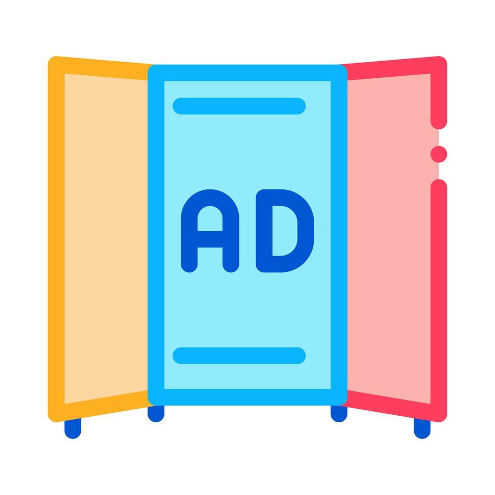advertising booklet icon vector outline illustration