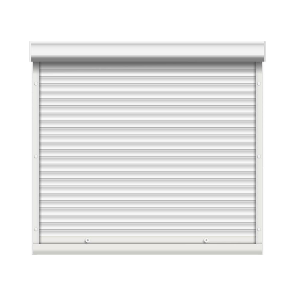 Realistic Window Roller Shutters Vector. Front View. Isolated vector