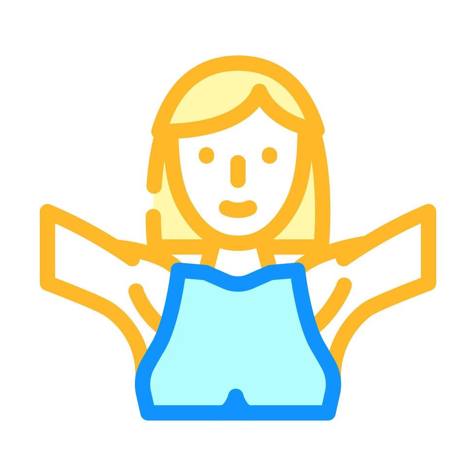 armpit depilation color icon vector illustration