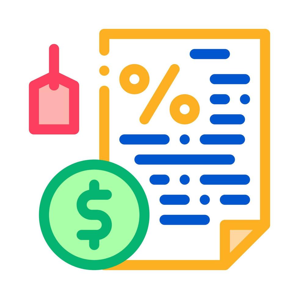 contract pawnshop document icon vector outline illustration