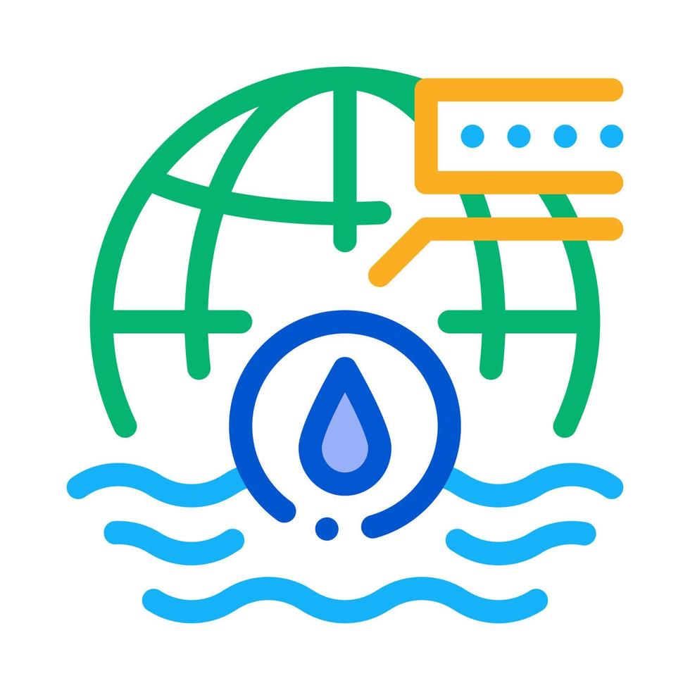 oceanology science icon vector outline illustration