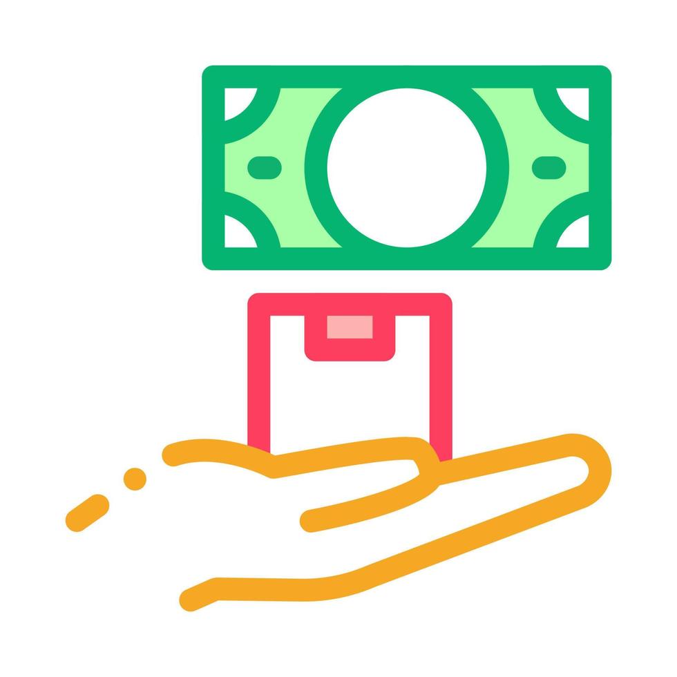 ransom for money at pawnshop icon vector outline illustration