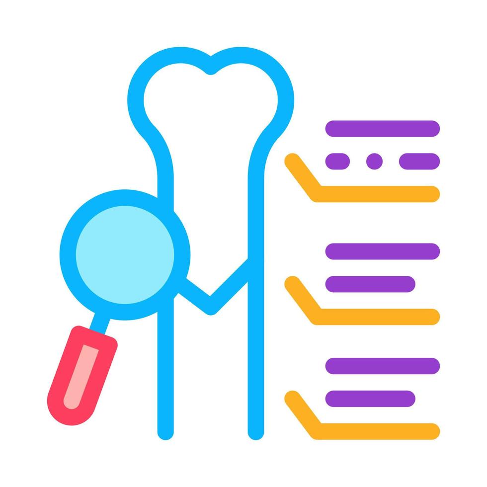 study bone joint icon vector outline illustration