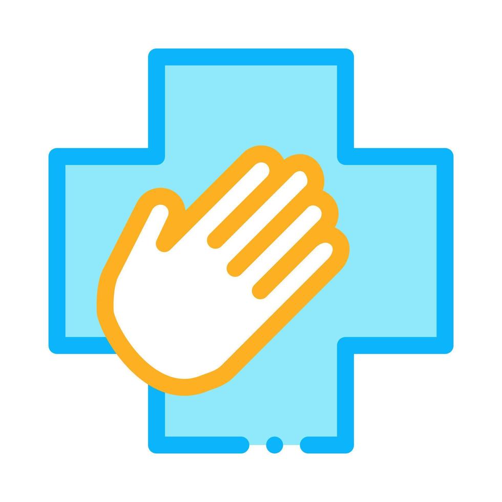 medical helping hand icon vector outline illustration