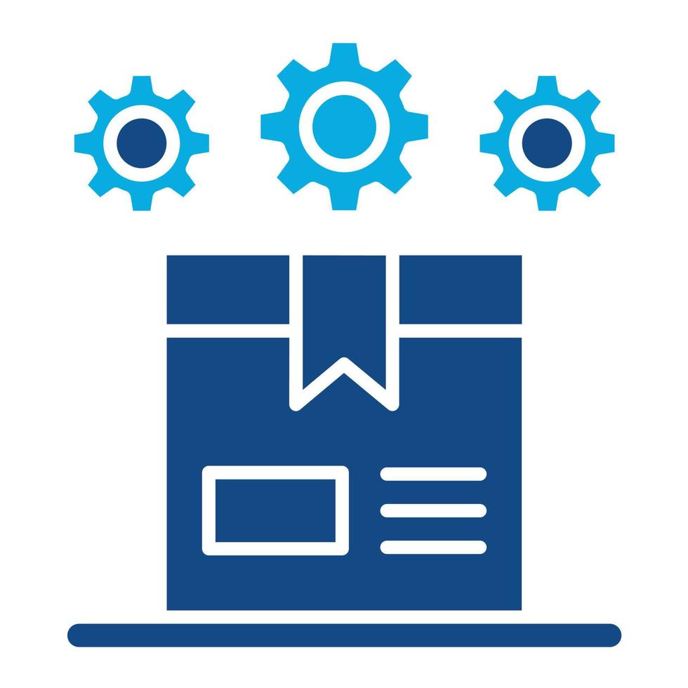 Procedure Package Glyph Two Color Icon vector