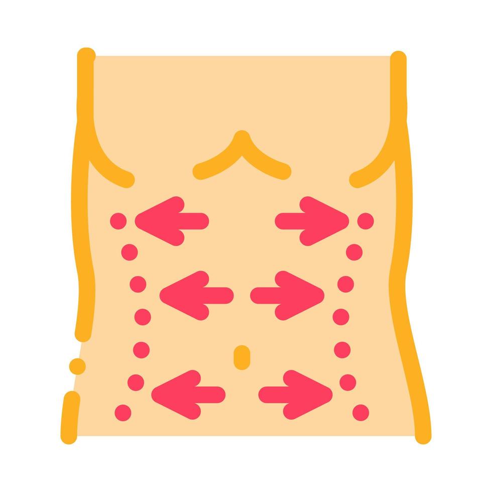 belly lifting icon vector outline illustration