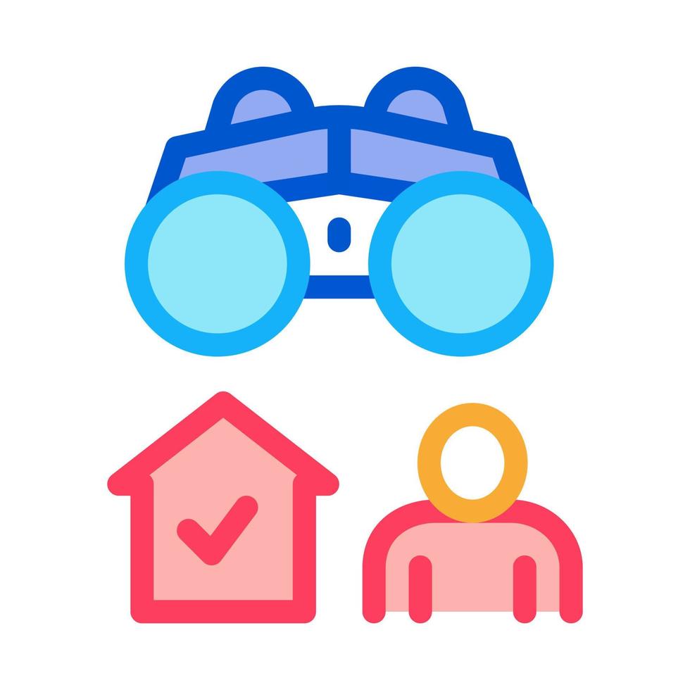 home surveillance icon vector outline illustration