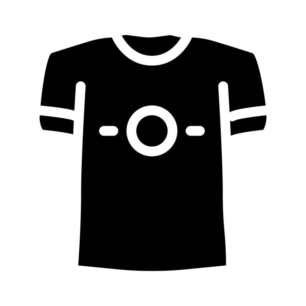 camisetas e ilustración de vector de icono de glifo de manga corta