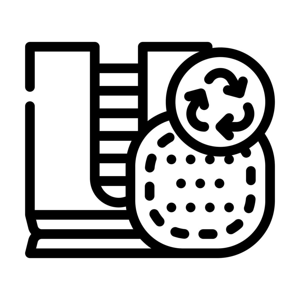 reusable make-up removal pads line icon vector illustration