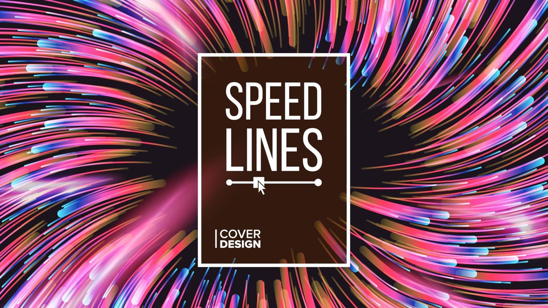 Abstract Speed Lines Vector. Dynamic Effect. Radial Geometric Background. Moving Colorful Lines. Illustration vector