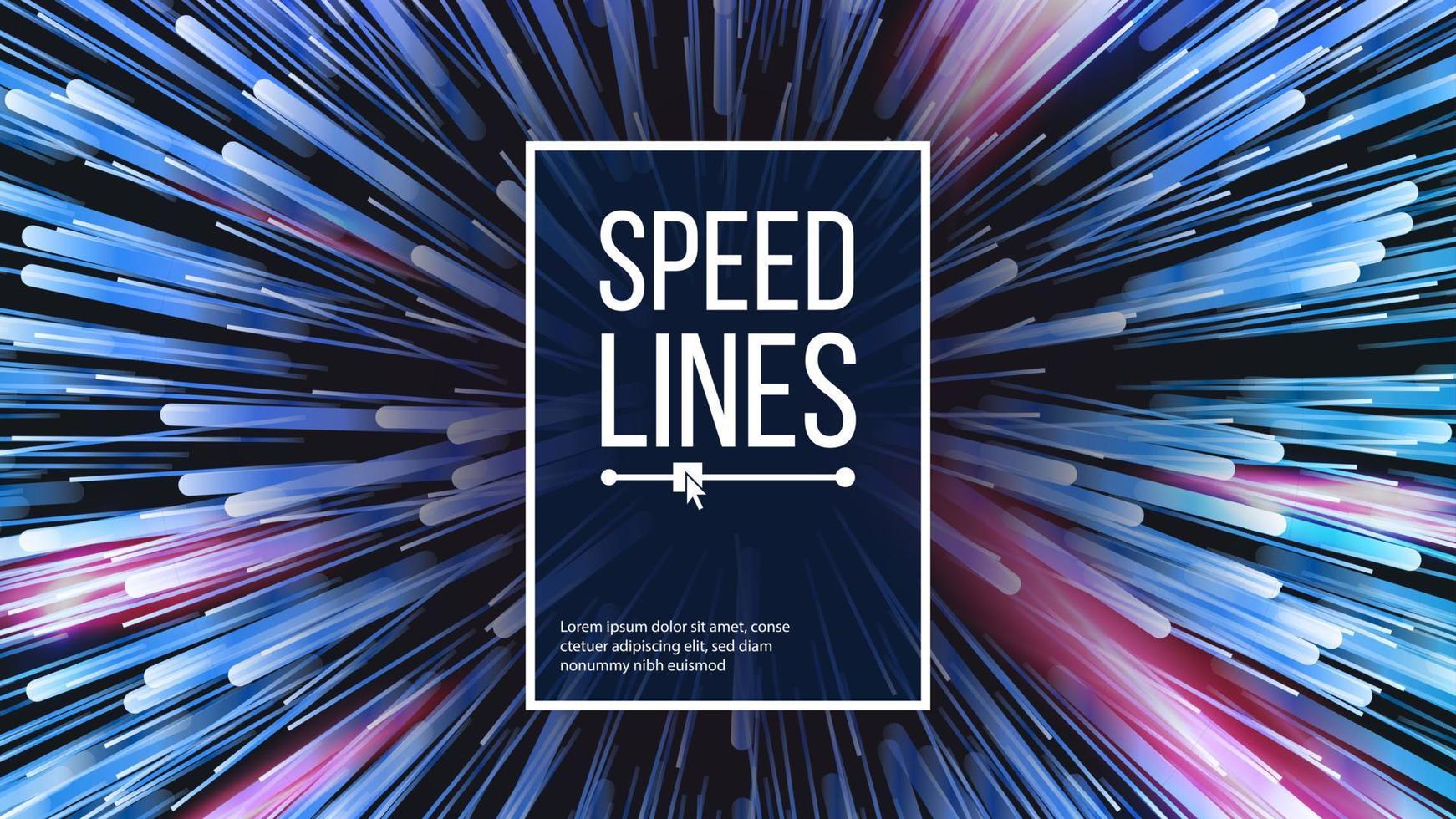 Speed Lines Vector. Explosion Effect. Space Background. Glowing Rays Composition. Illustration vector