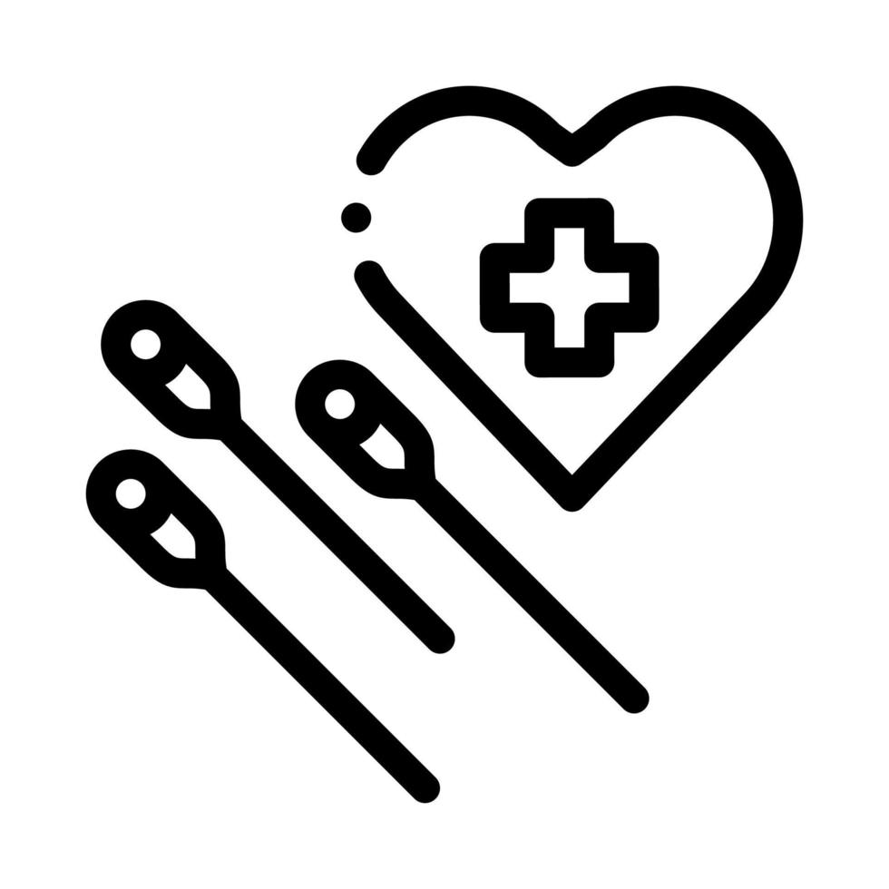 acupuncture for heart work icon vector