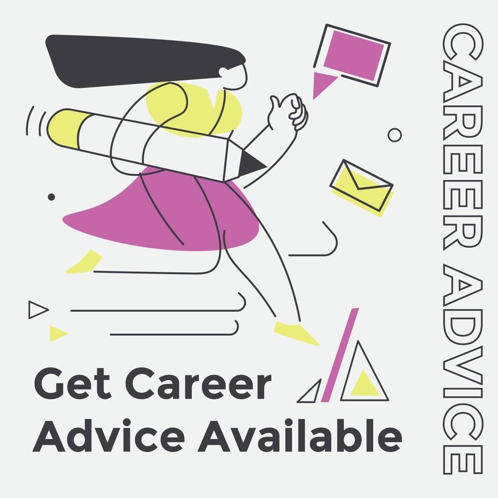 Get career advice available employment tips vector