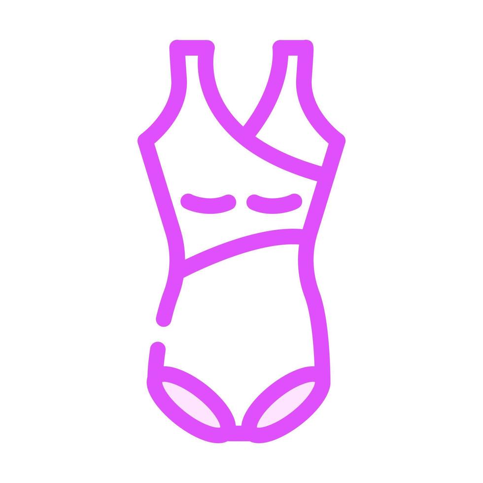 beachwear one-piece color icon vector illustration