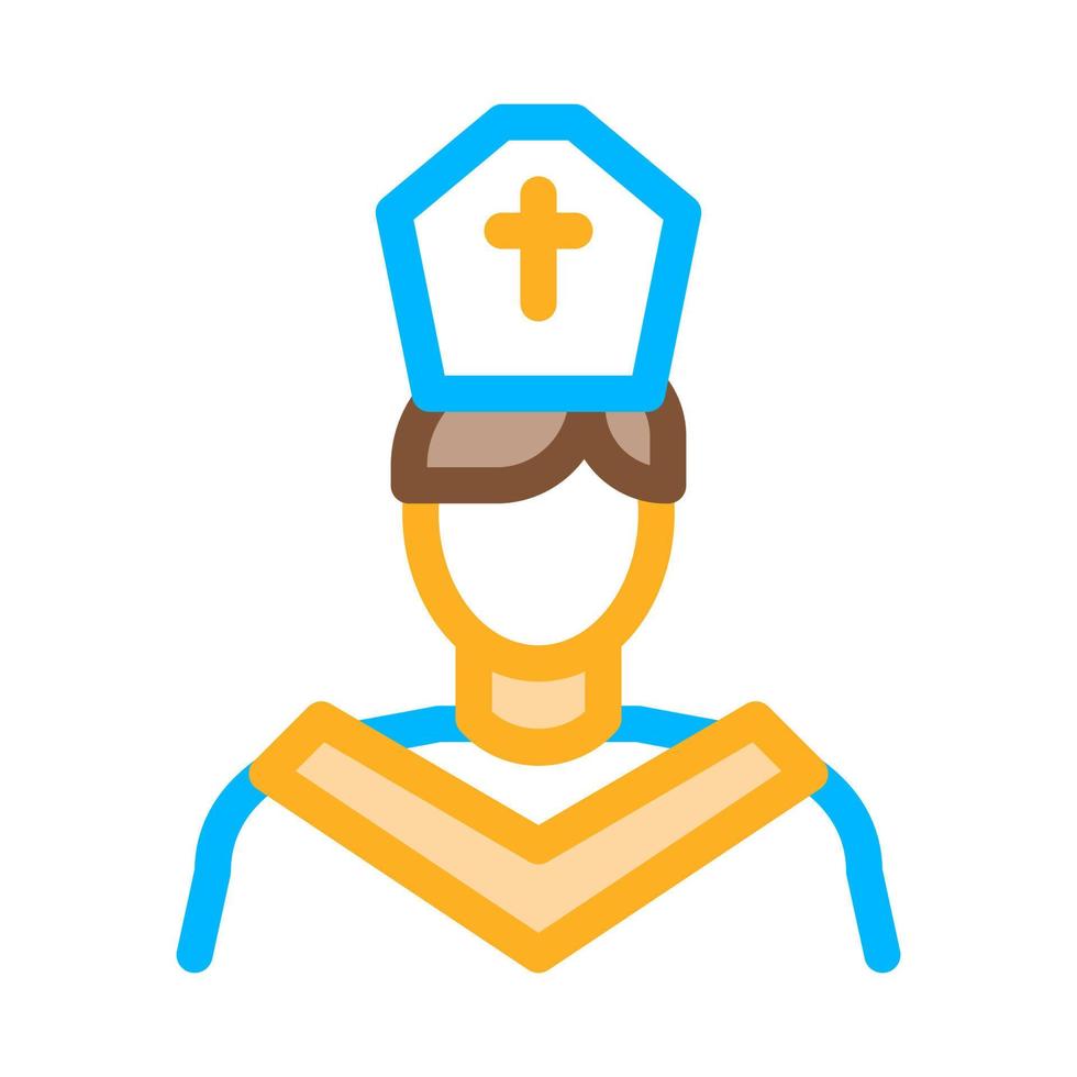 priest preacher icon vector outline illustration