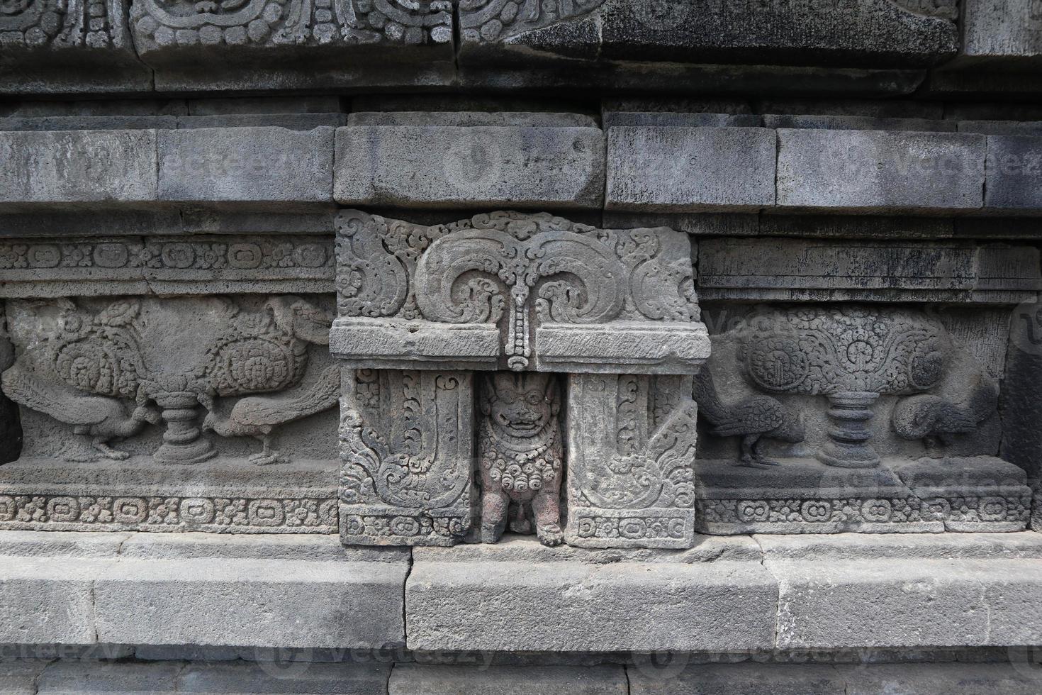 reliefs Hindu carvings on the Prambanan temples, photo