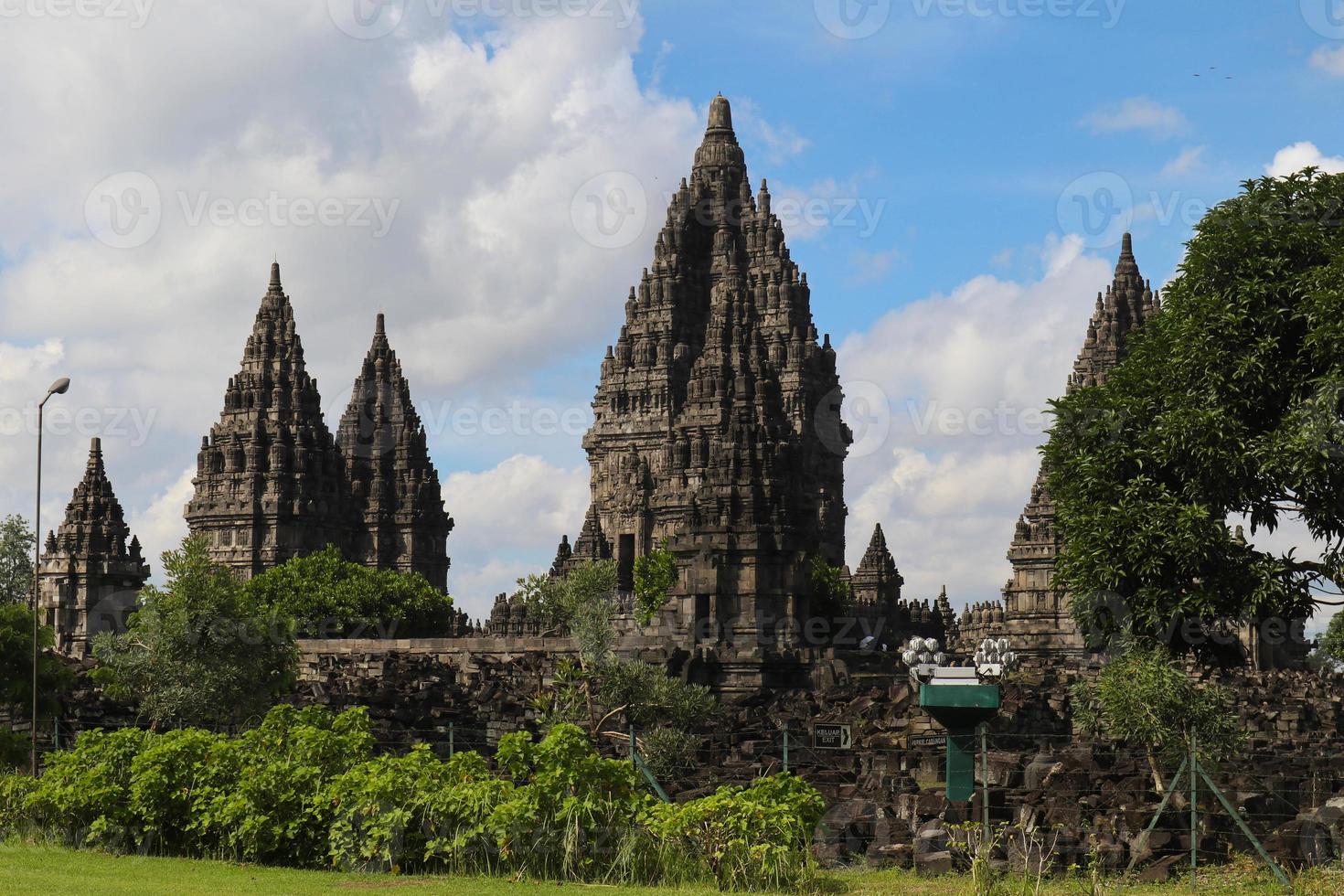 Prambanan Temple in Yogyakarta indonesia. UNESCO world heritage in Indonesia. the biggest hindu temple photo