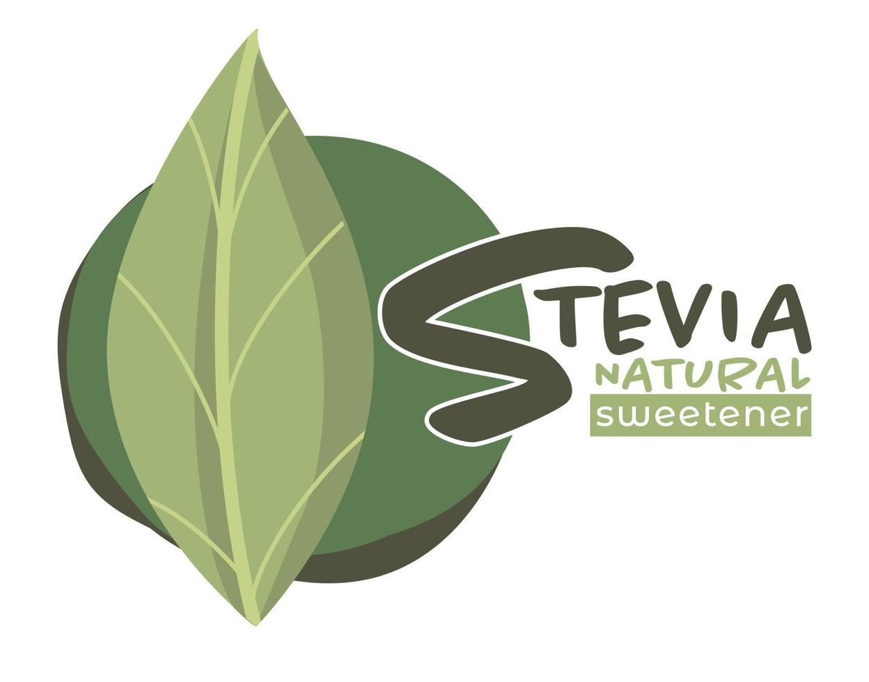 Stevia sweetener, natural organic ingredients vector