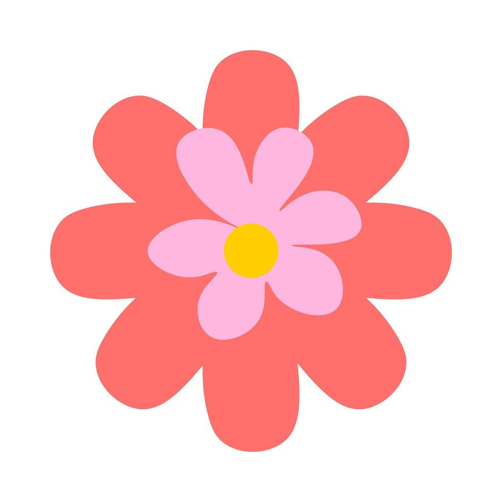 Blooming flower with tender petals, spring season vector