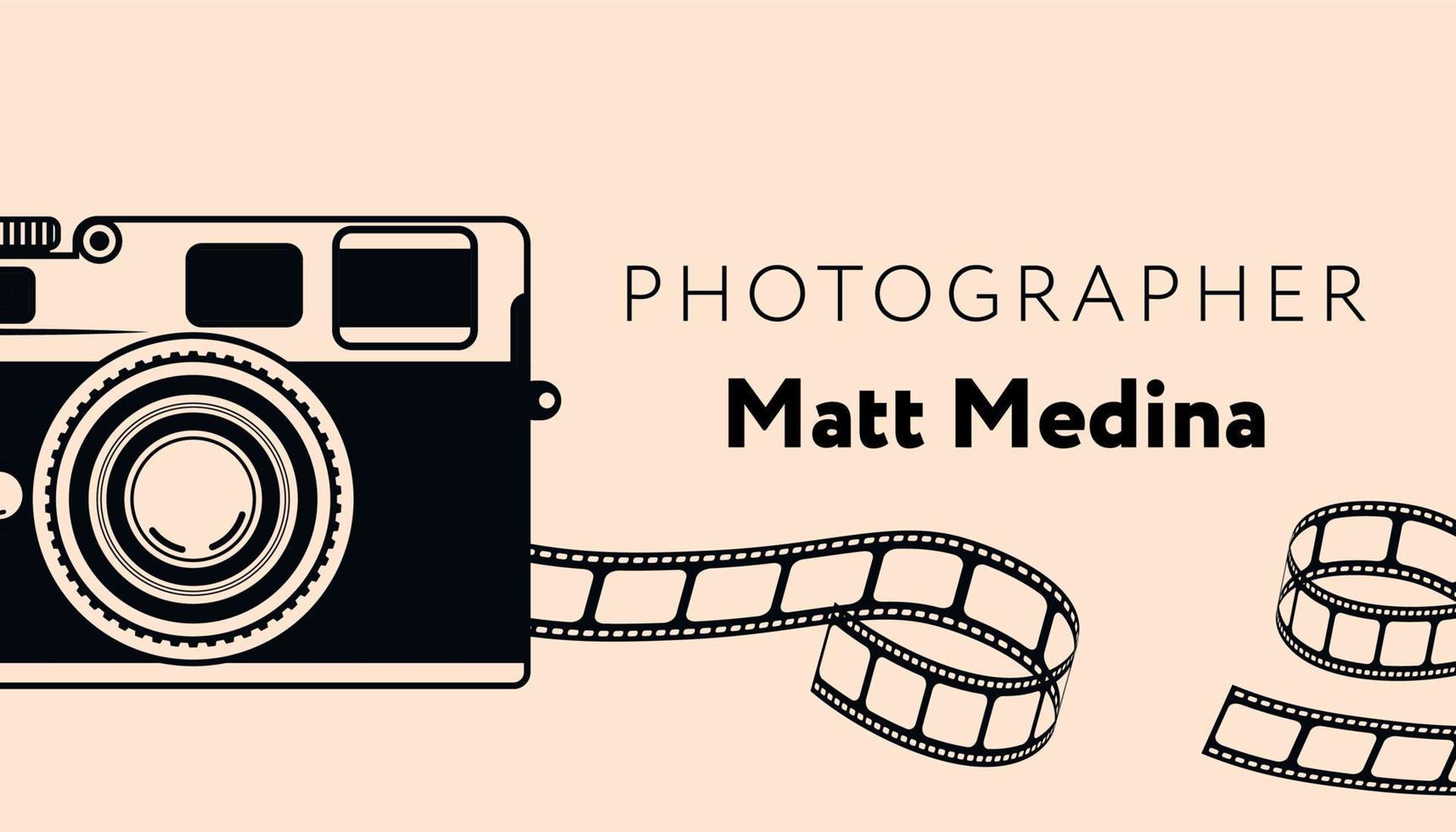 Photographer business card or banner with services vector