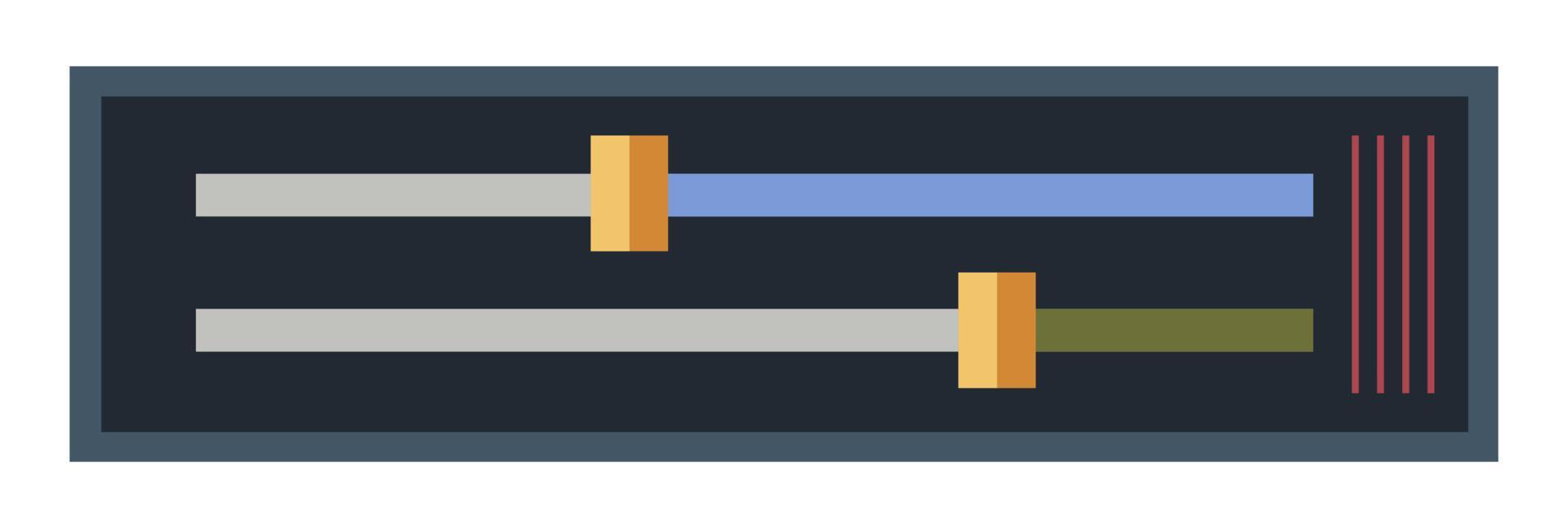 Panel with adjustment toggle switchers vector