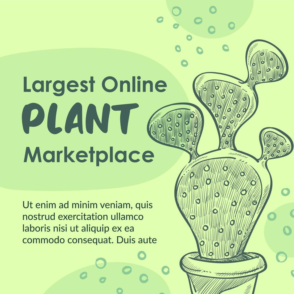 Largest online plant marketplace, banner vector