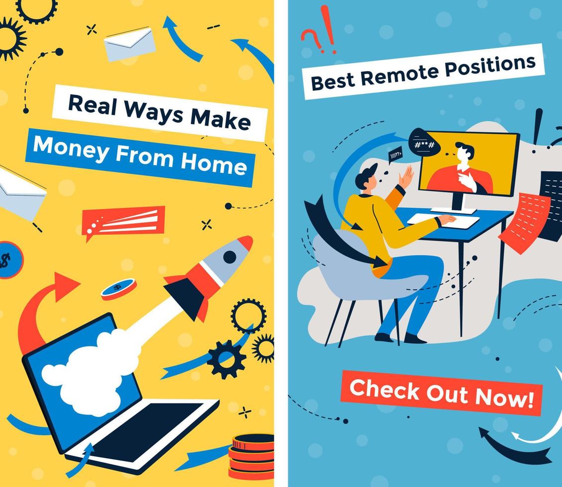 Real ways make money from home, remote position vector