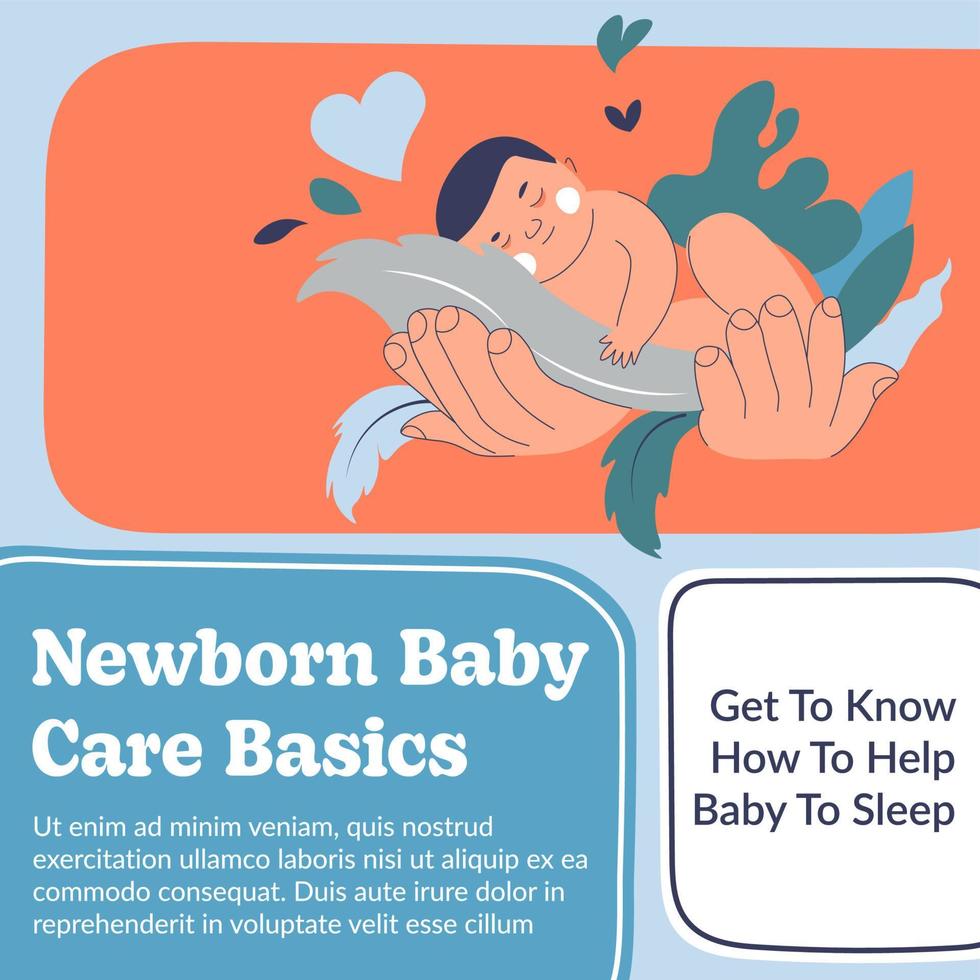 Newborn baby care basics, get to know your kid vector