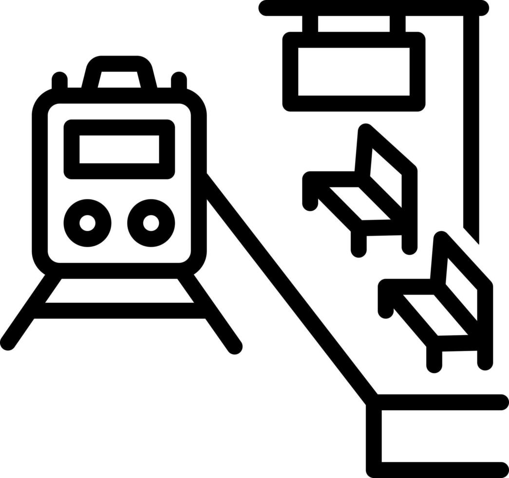 line icon for station vector