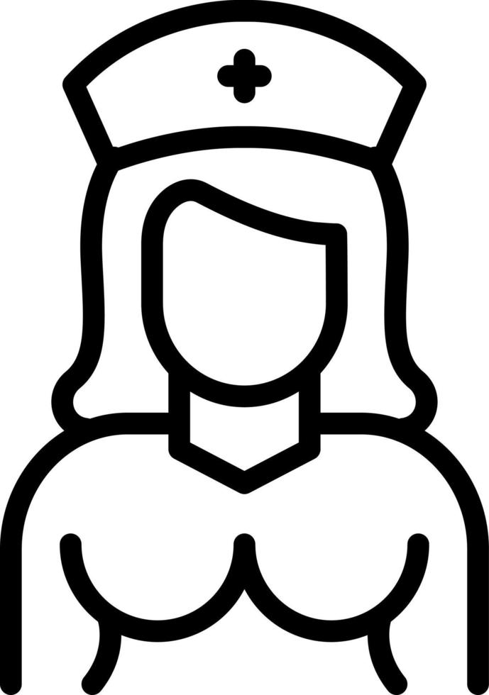 line icon for nurse vector