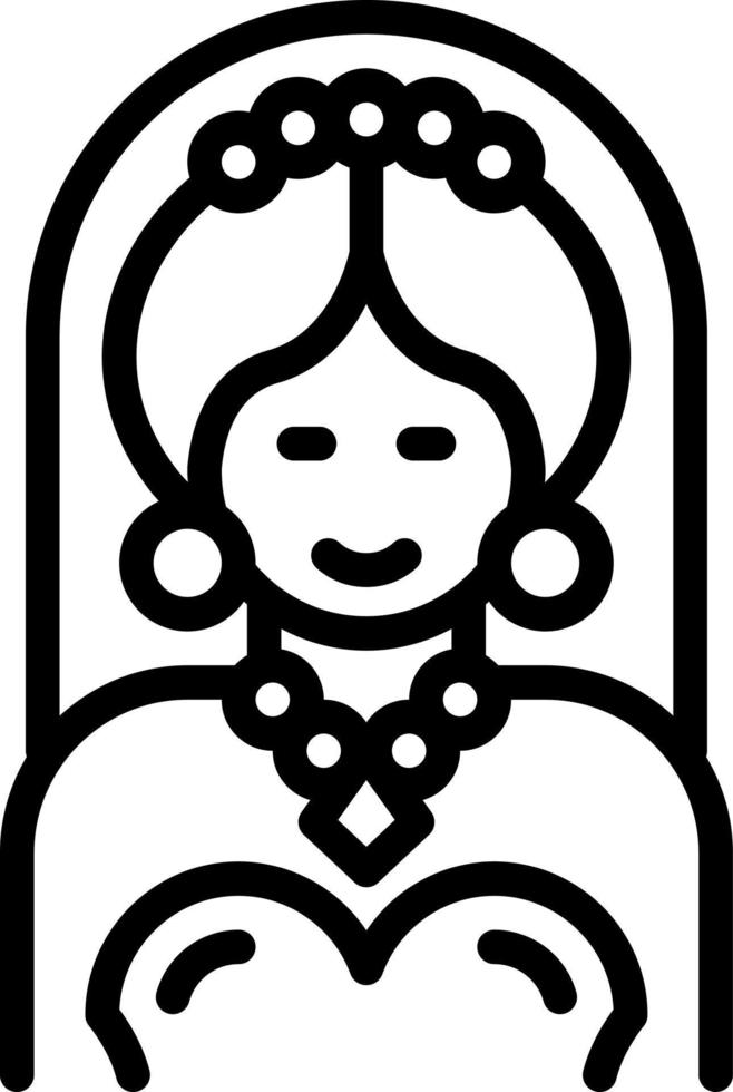 line icon for bridal vector