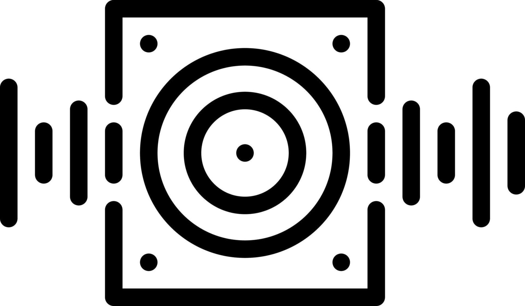 icono de línea para audio vector
