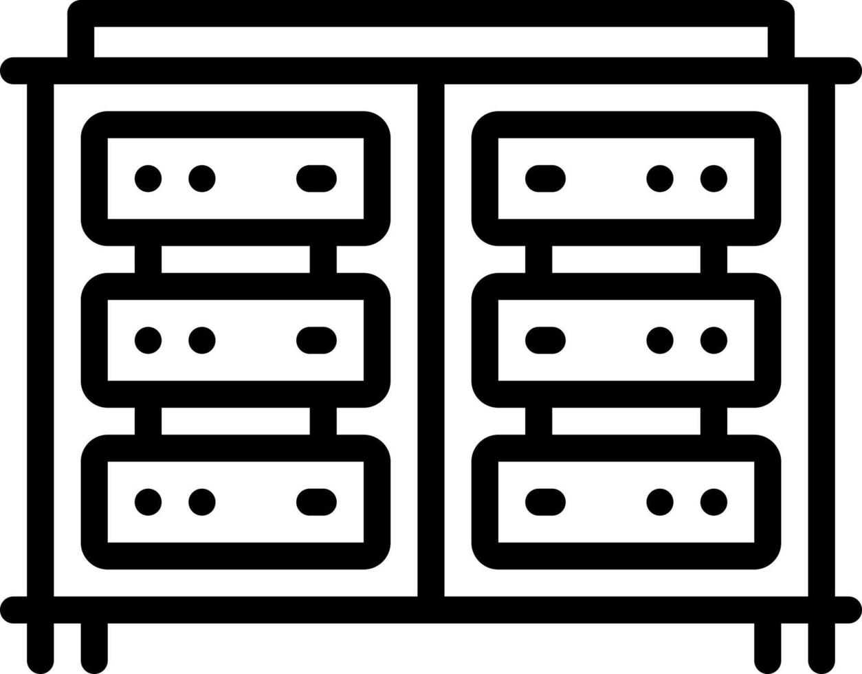 line icon for server vector