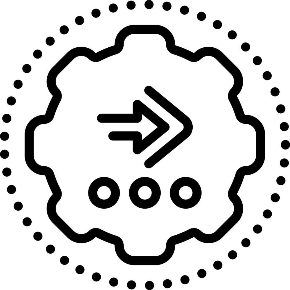 line icon for continued vector