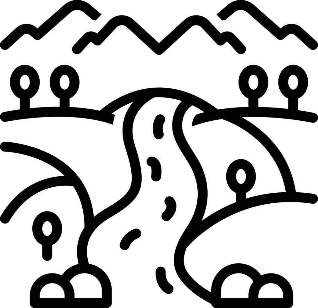 line icon for river vector