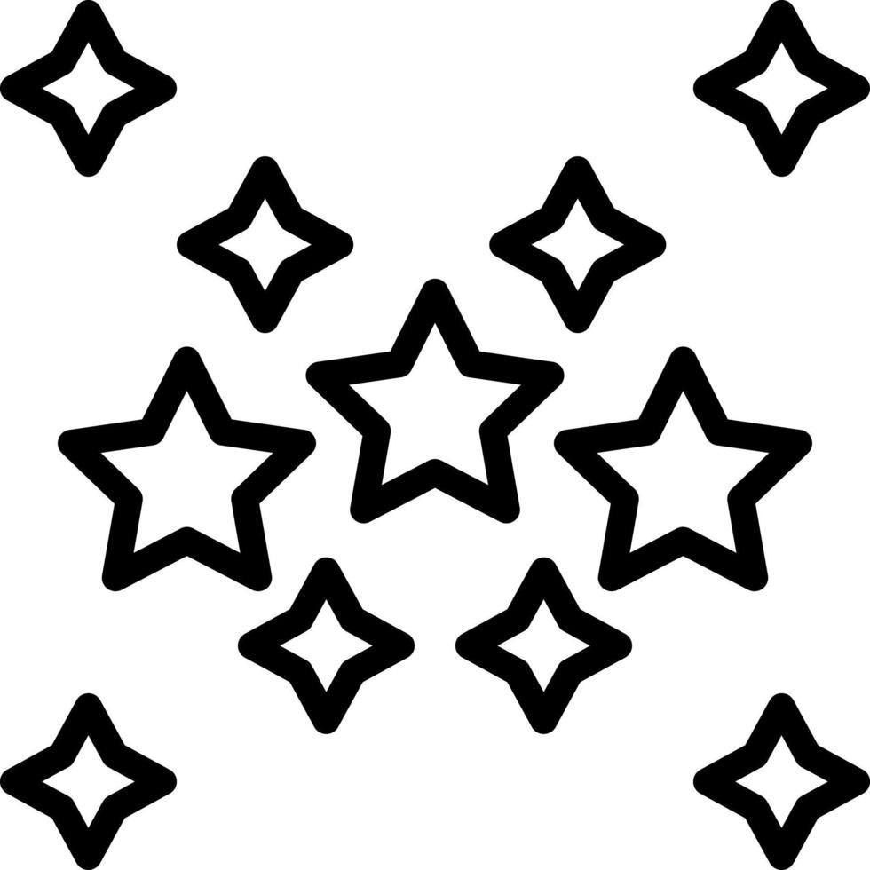 icono de línea de estrellas vector
