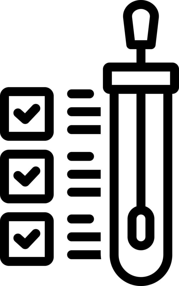 line icon for test vector