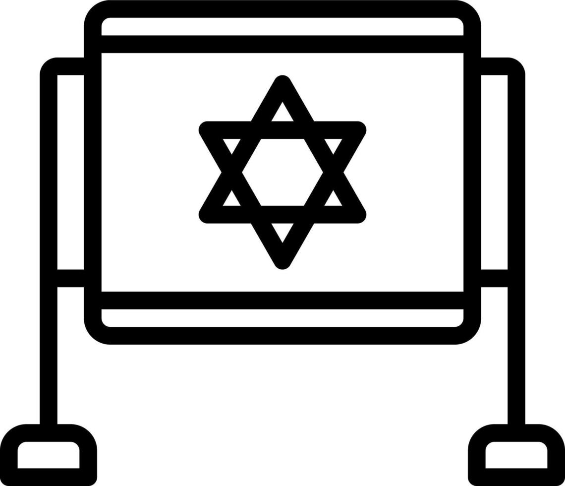 icono de línea para israelí vector