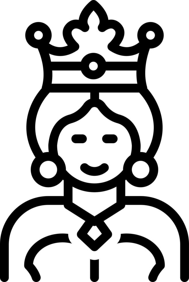 line icon for queens vector