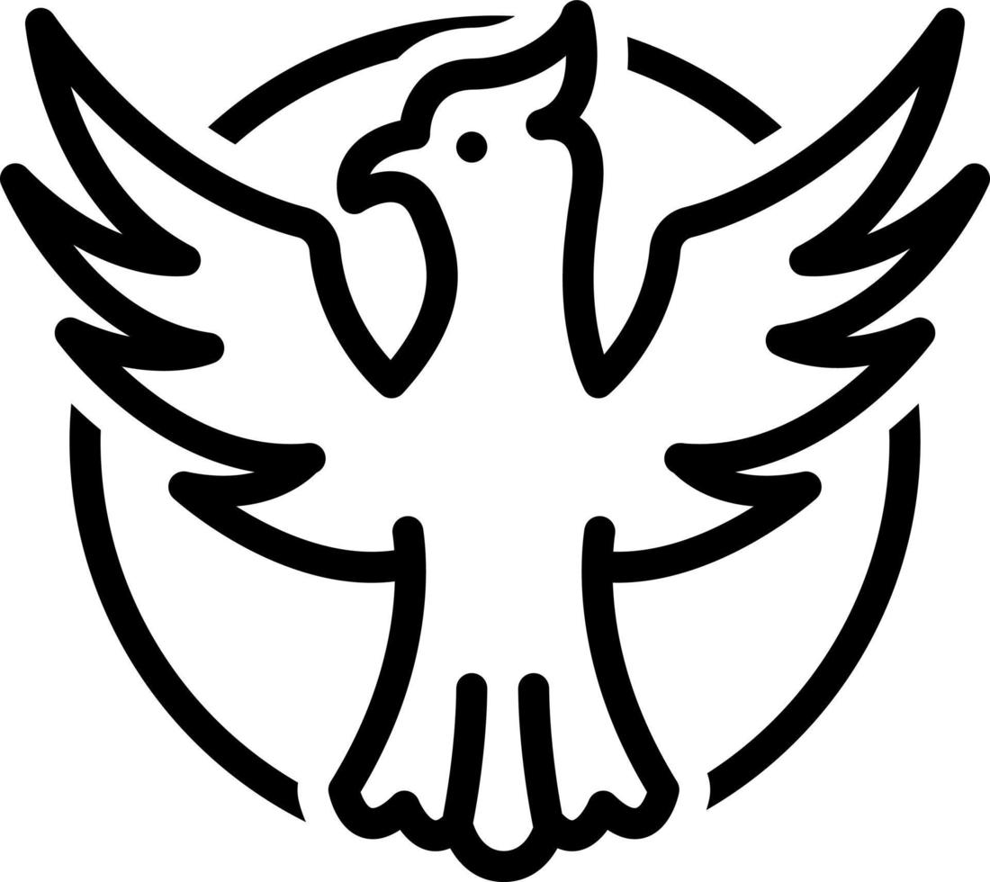 icono de línea para phoenix vector