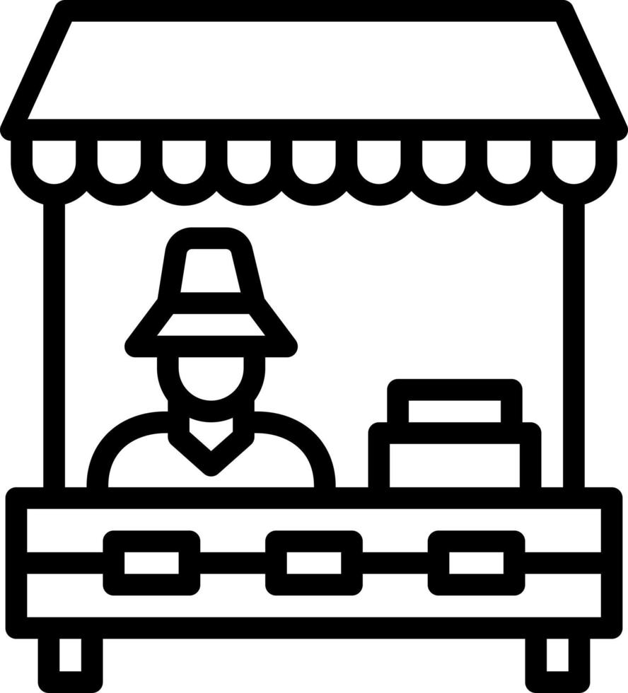 line icon for merchants vector