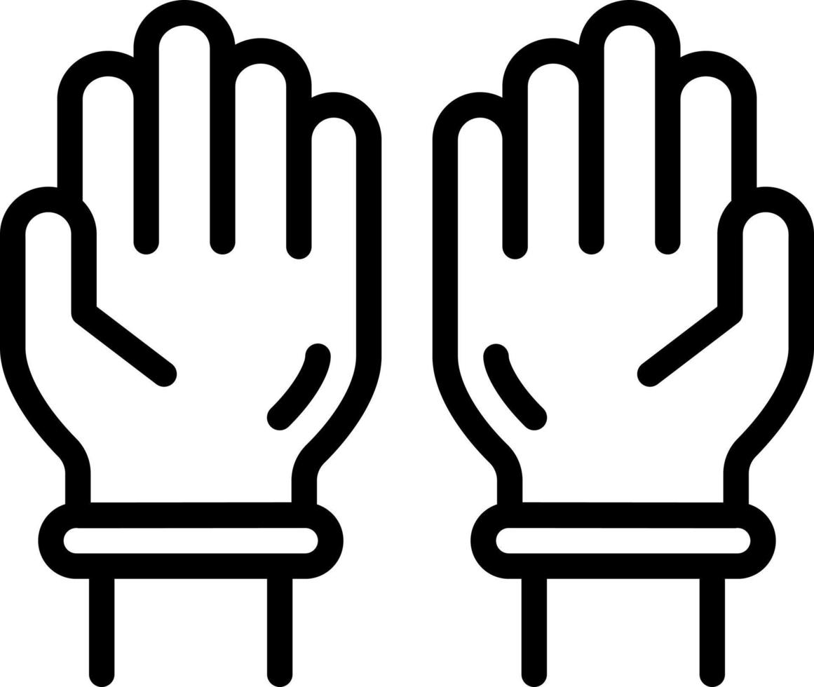 icono de línea para guantes vector