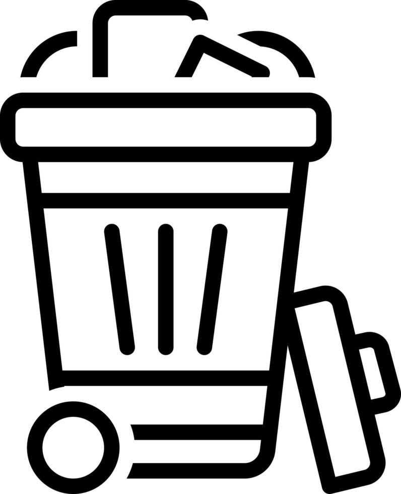 line icon for disposal vector